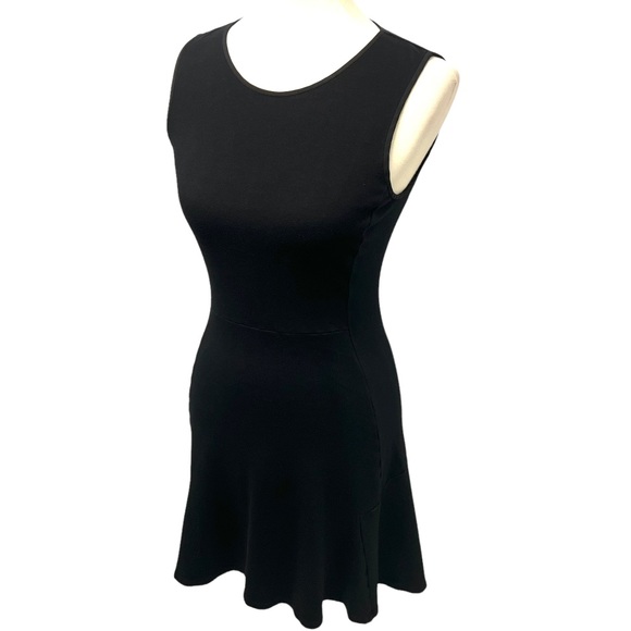 Theory Black Sleeveless Flounce Hem LBD Dress - Picture 6 of 9